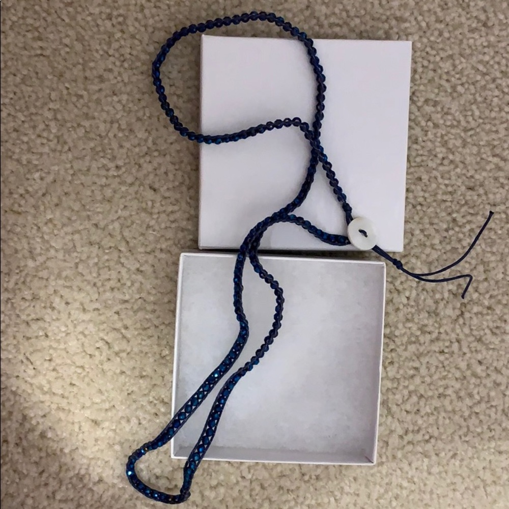 Sparkly blue wrap bracelet/necklace